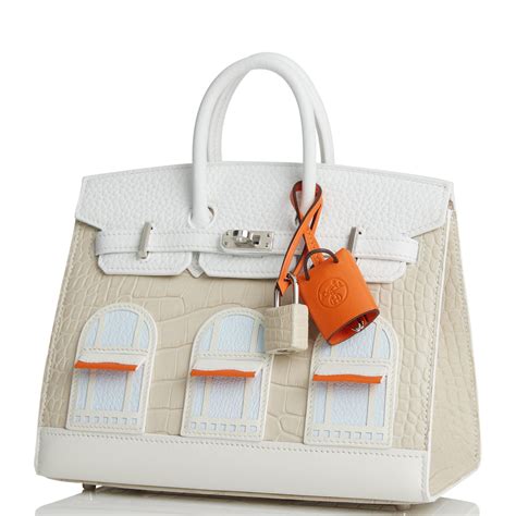 hermes sac faubourg birkin 20 white matte alligator palladium hardware|Hermes neige faubourg Birkin.